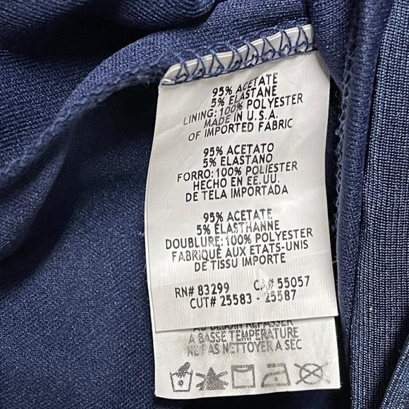 Jump Apparel Dress Womens Medium Navy Blue Rose Gold Glitter Art Deco Party USA - Picture 7 of 10